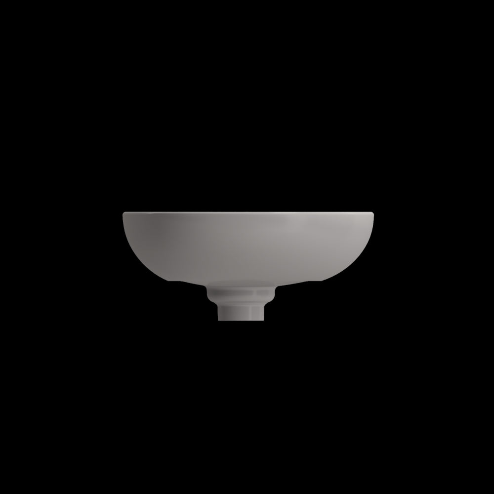 Etna Vessel Fireclay 23.25 in. with Matching Drain Cover in Matte Gray