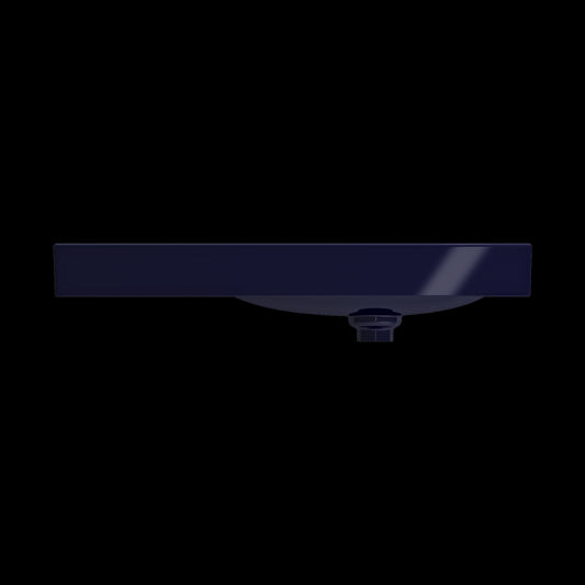 Etna Wall-Mounted Sink Fireclay 35.5 in. with Drain Cover in Sapphire Blue