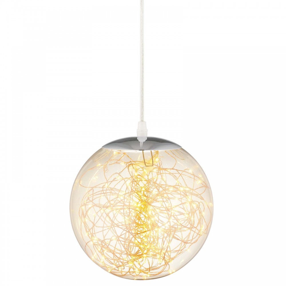 Fairy 12" Amber Glass Globe Ceiling Light Pendant Chandelier