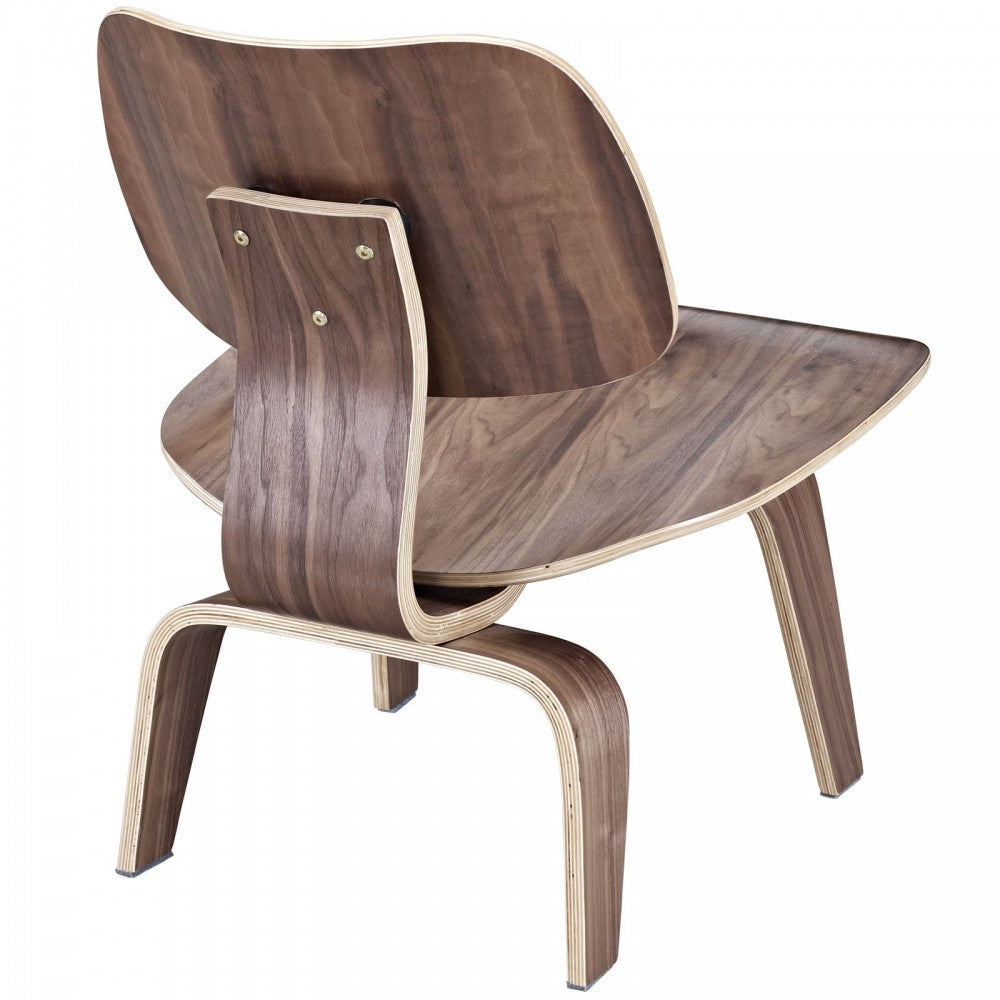 Fathom Wood Lounge Chair, Walnut