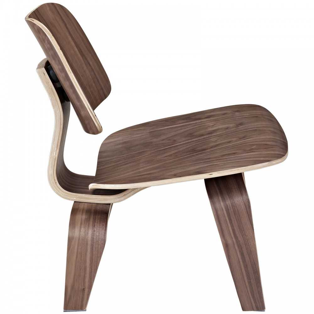 Fathom Wood Lounge Chair, Walnut