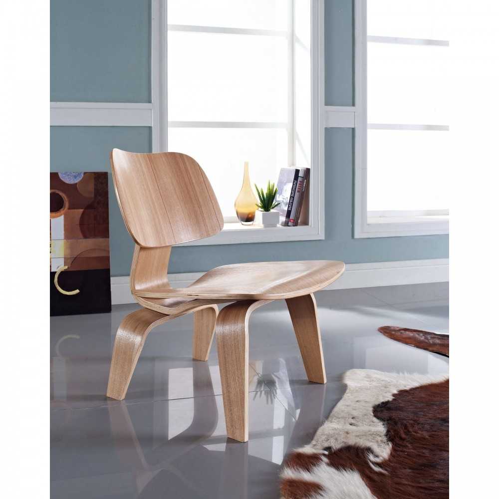 Fathom Wood Lounge Chair, Natural