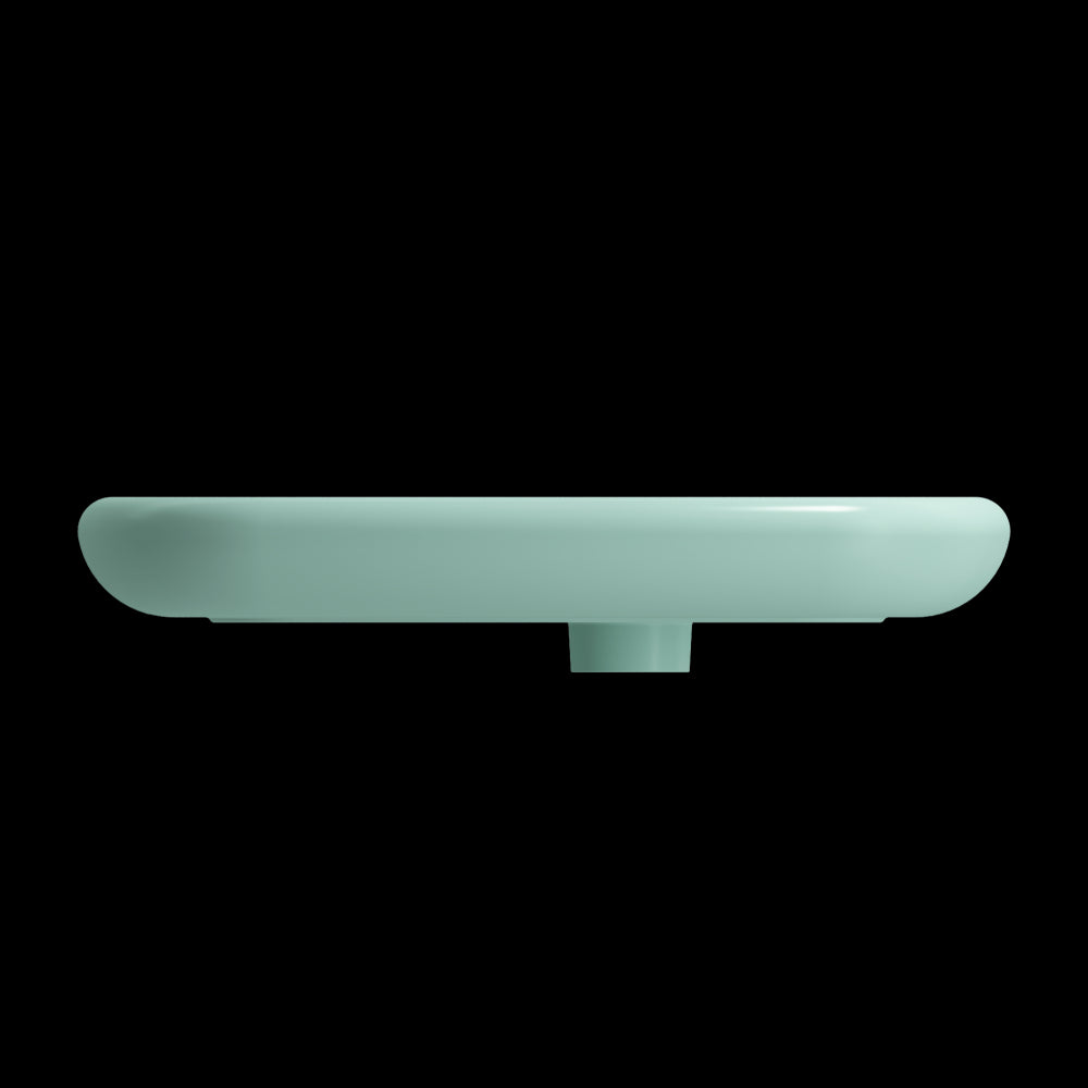 Fenice Vessel Fireclay 21.75 in. 1-Hole in Matte Mint Green