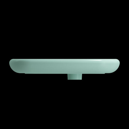 Fenice Vessel Fireclay 21.75 in. 1-Hole in Matte Mint Green