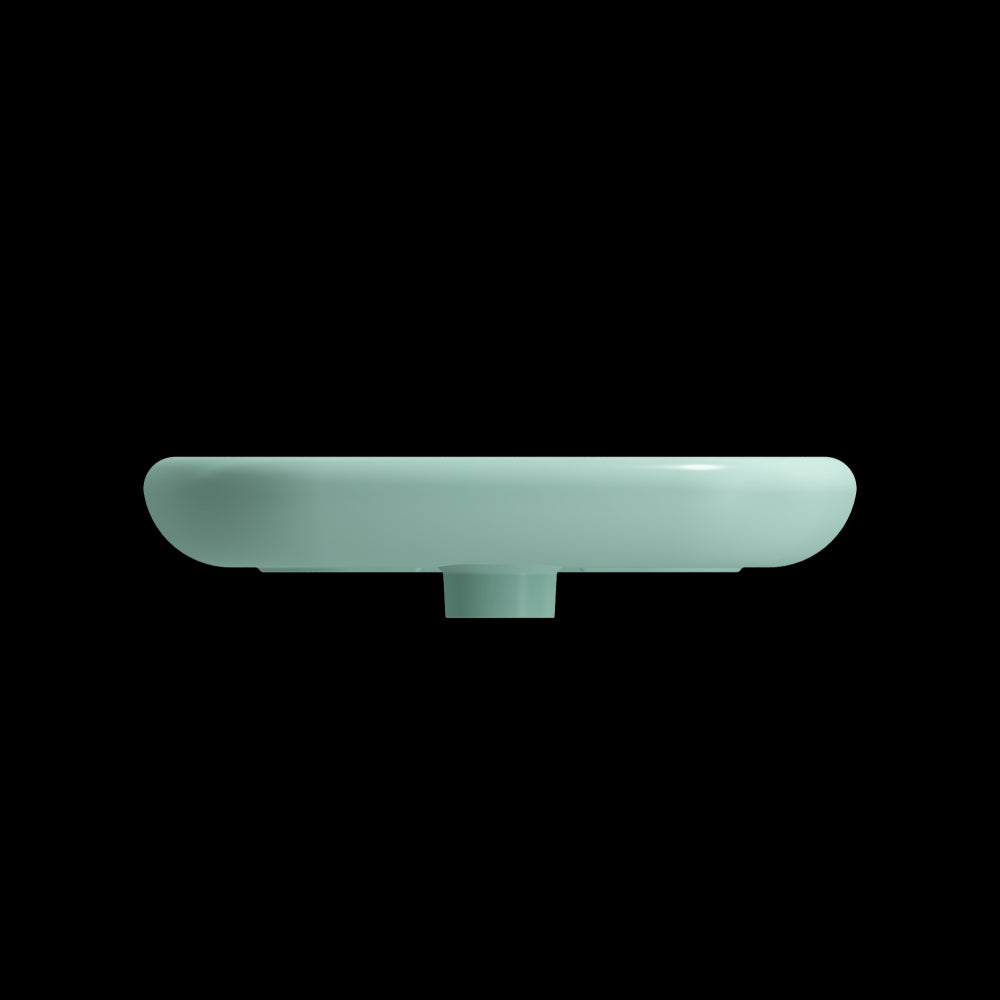 Fenice Vessel Fireclay 21.75 in. 1-Hole in Matte Mint Green