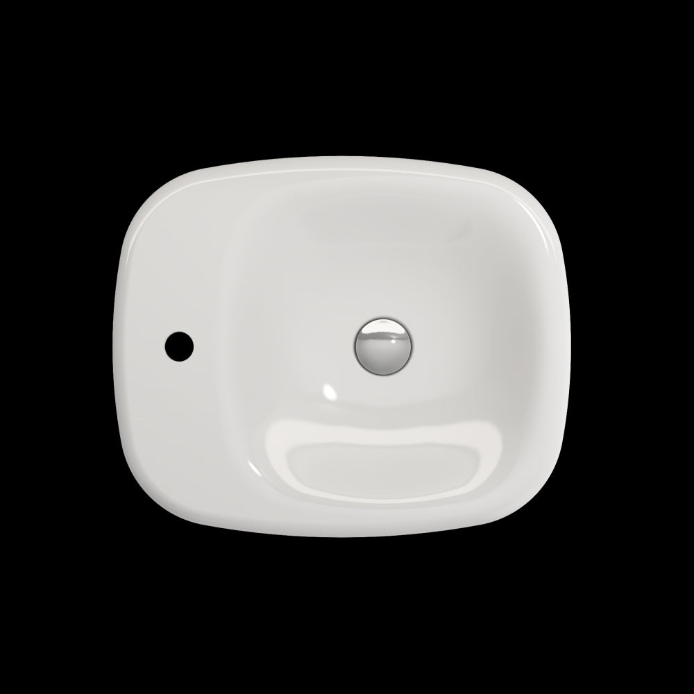 Fenice Vessel Fireclay 21.75 in. 1-Hole in White