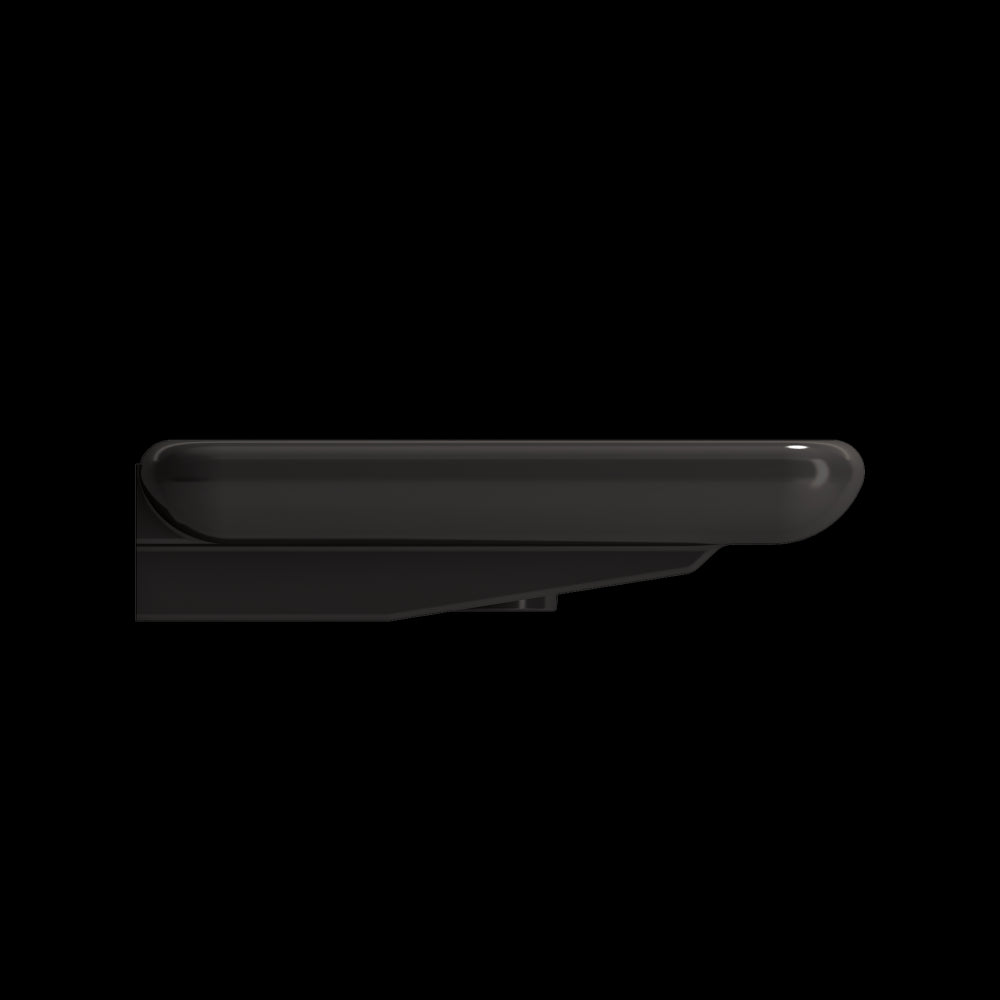 Fenice Wall-Mounted Sink Fireclay 35.5 in. 1-Hole in Matte Black
