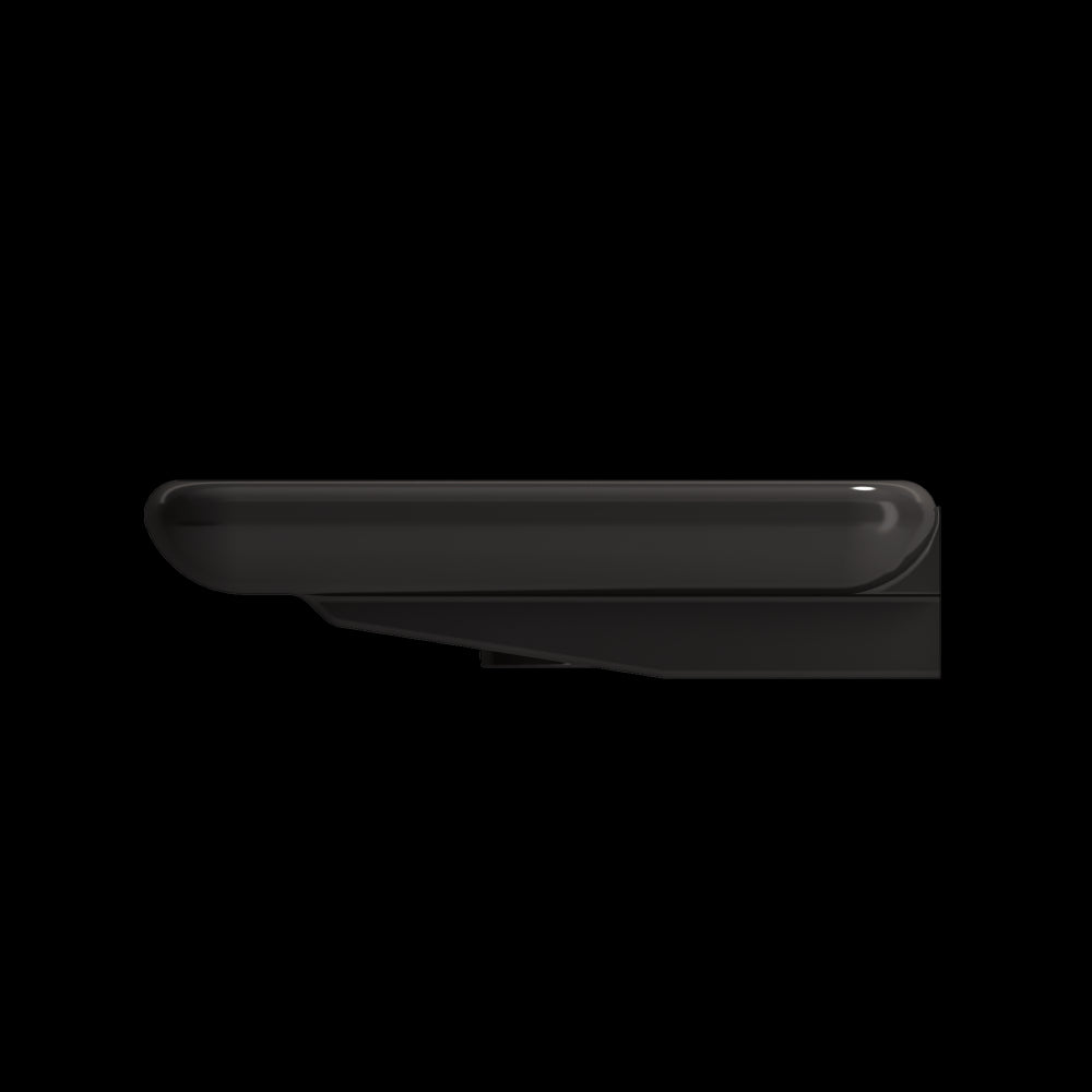 Fenice Wall-Mounted Sink Fireclay 35.5 in. 1-Hole in Matte Black