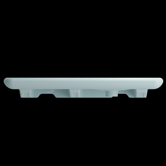 Fenice Wall-Mounted Sink Fireclay 35.5 in. 1-Hole in Matte Ice Blue