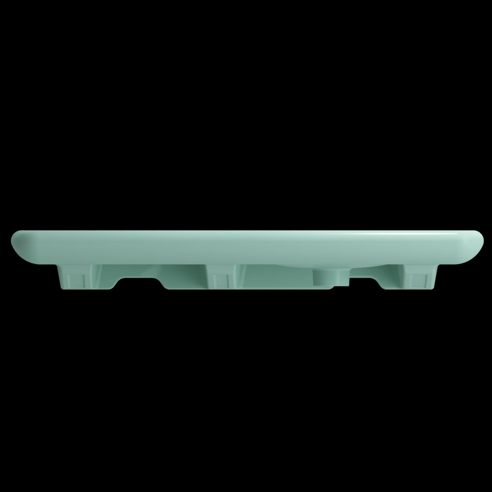 Fenice Wall-Mounted Sink Fireclay 35.5 in. 1-Hole in Matte Mint Green
