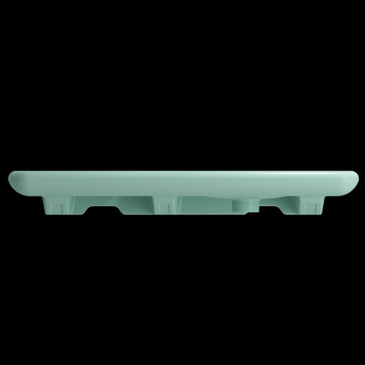Fenice Wall-Mounted Sink Fireclay 35.5 in. 1-Hole in Matte Mint Green