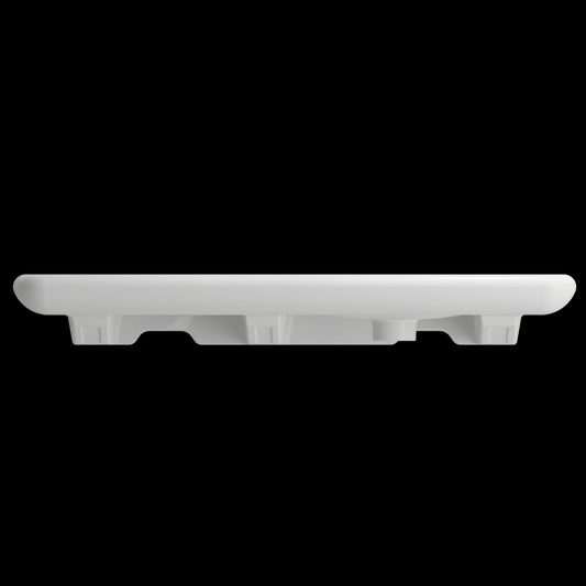 Fenice Wall-Mounted Sink Fireclay 35.5 in. 1-Hole in Matte White