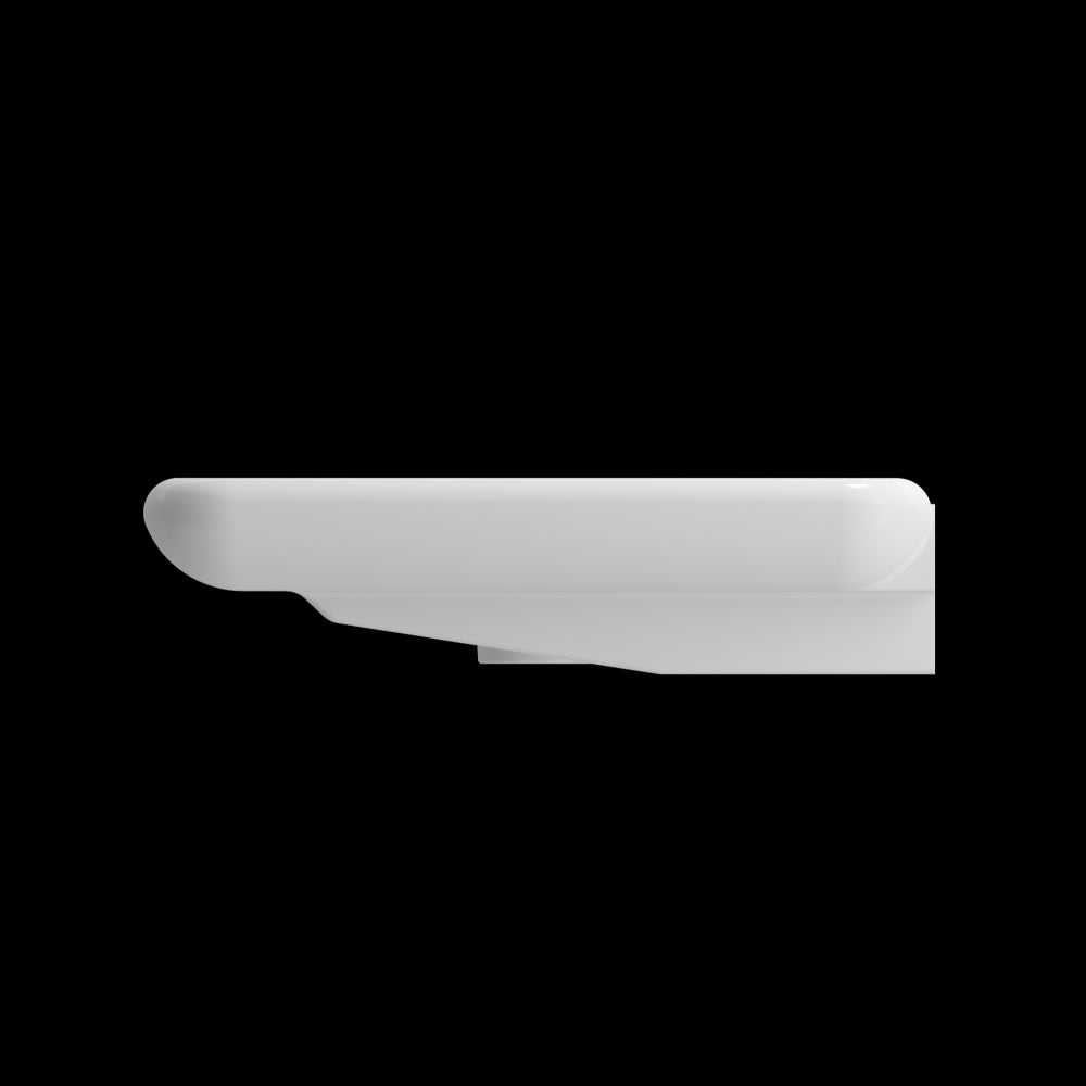 Fenice Wall-Mounted Sink Fireclay 35.5 in. 1-Hole in Matte White