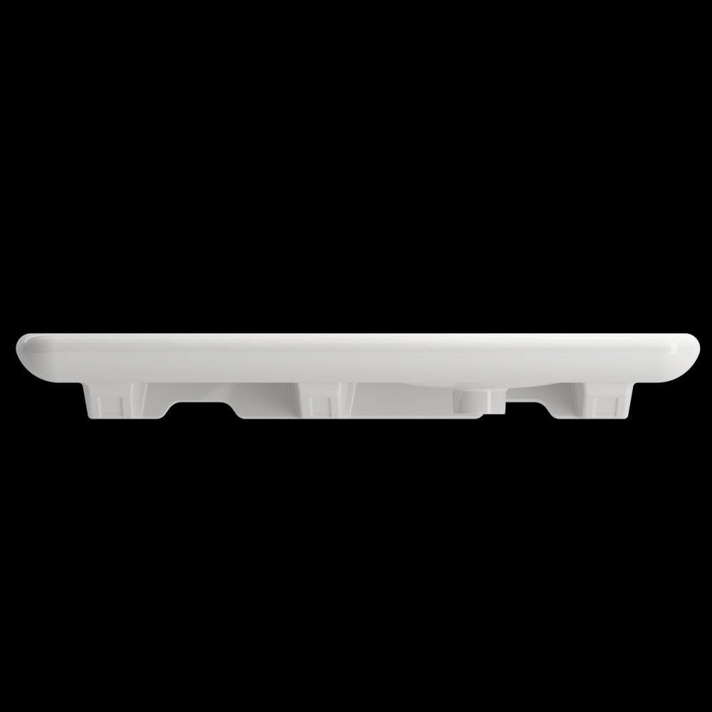 Fenice Wall-Mounted Sink Fireclay 35.5 in. 1-Hole in White