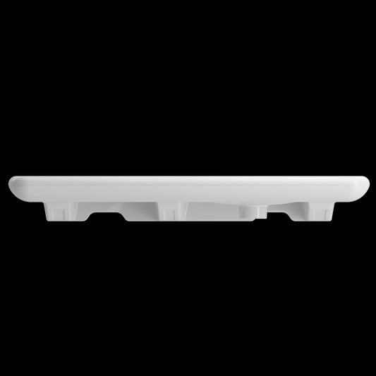 Fenice Wall-Mounted Sink Fireclay 35.5 in. 1-Hole in White