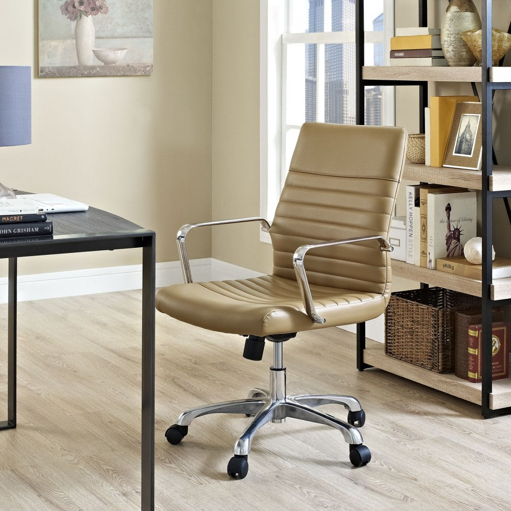 Finesse Mid Back Office Chair, Tan