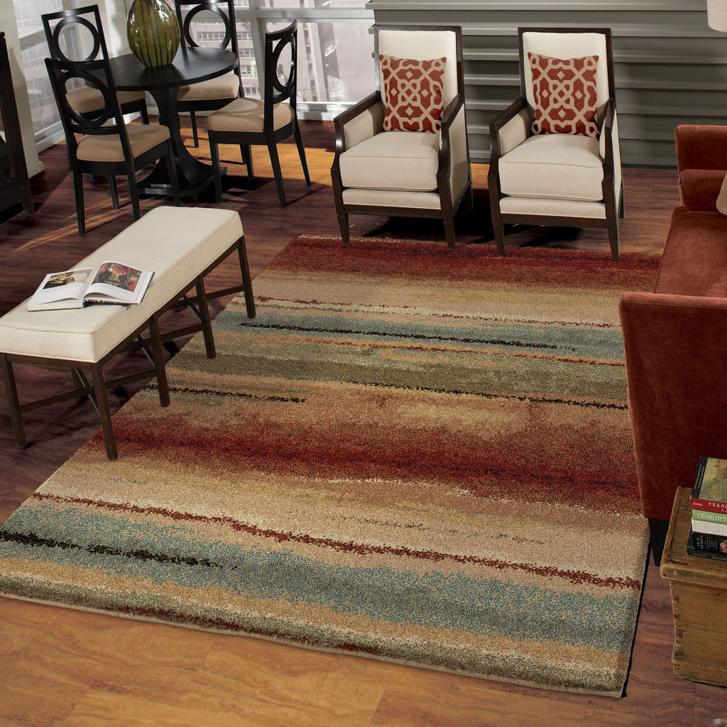 Orian Wild Weave Dusk To Dawn Multi 79"X116"