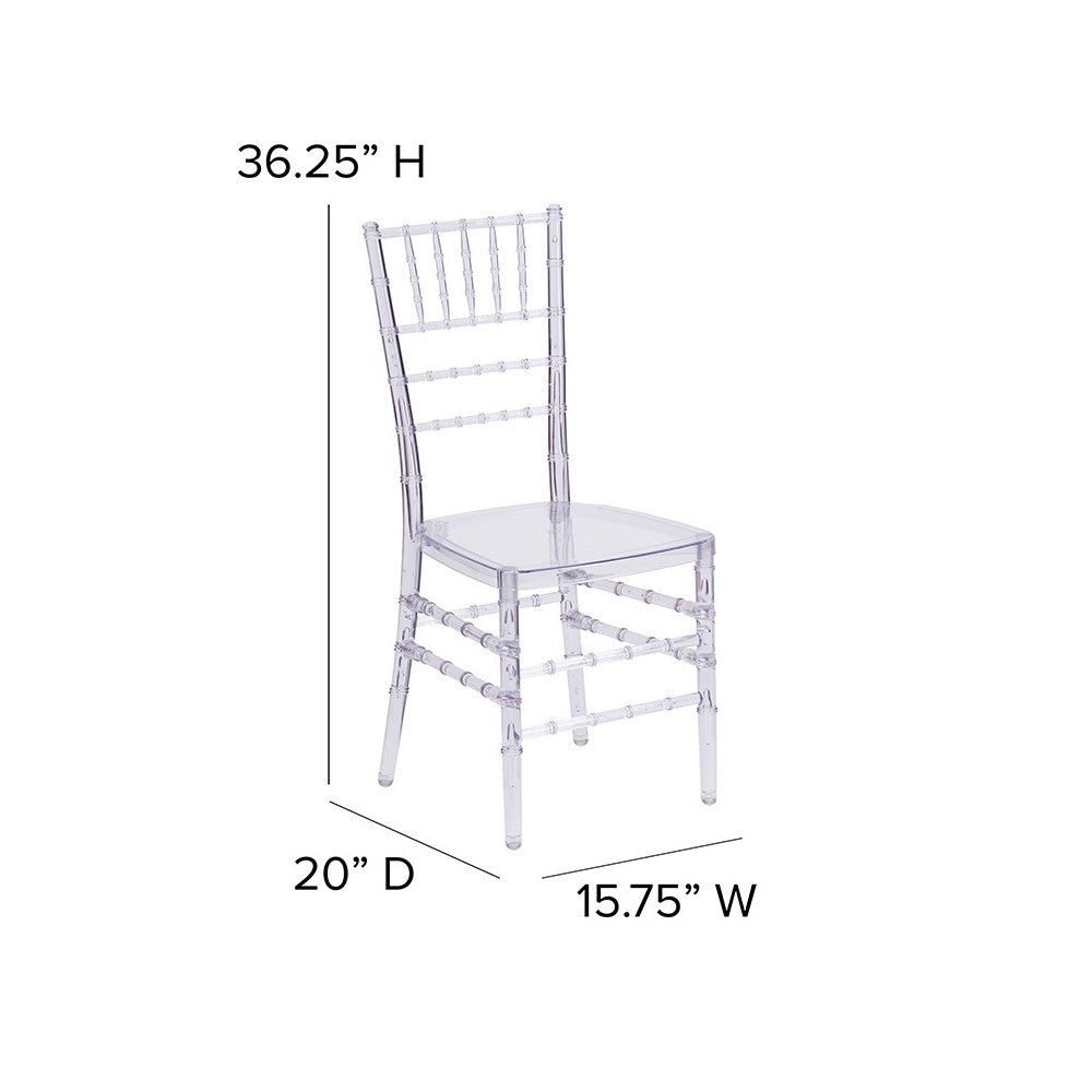 Flash Elegance Crystal Ice Stacking Chiavari Chair