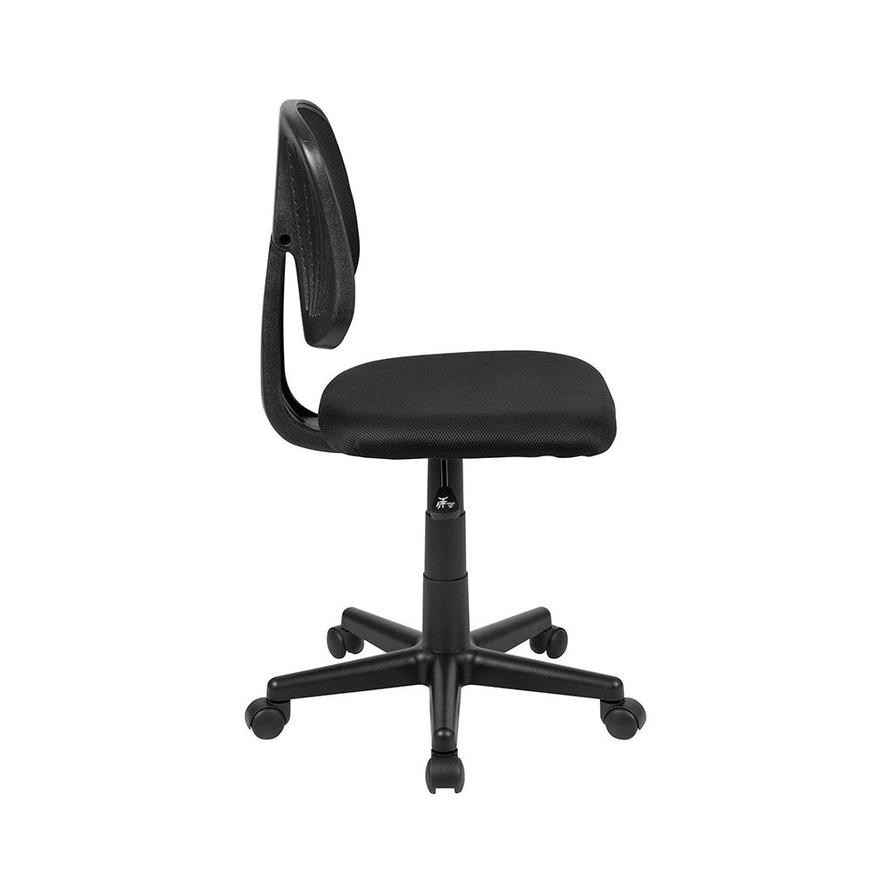 Flash Fundamentals Mid-Back Black Mesh Swivel Task Office Chair with Pivot Back, BIFMA Certified