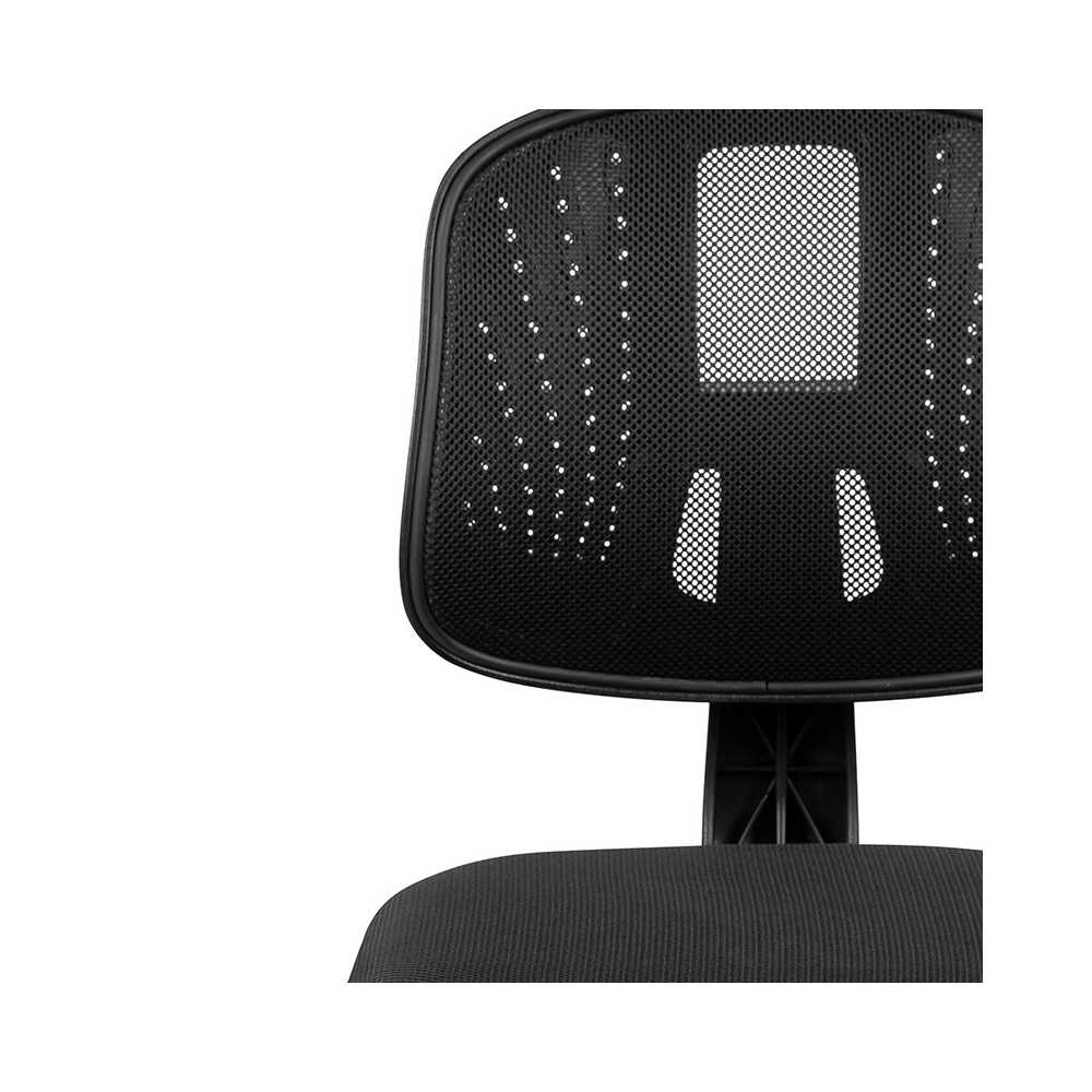 Flash Fundamentals Mid-Back Black Mesh Swivel Task Office Chair with Pivot Back, BIFMA Certified