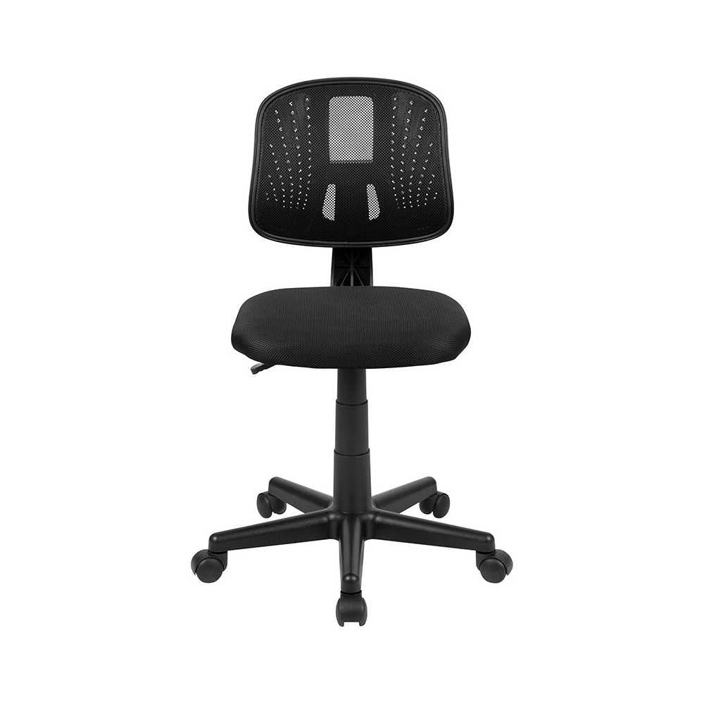 Flash Fundamentals Mid-Back Black Mesh Swivel Task Office Chair with Pivot Back, BIFMA Certified