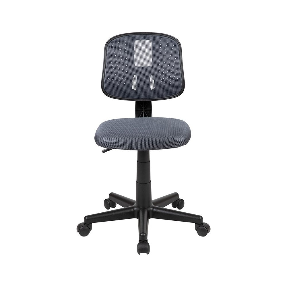 Flash Fundamentals Mid-Back Gray Mesh Swivel Task Office Chair with Pivot Back, BIFMA Certified