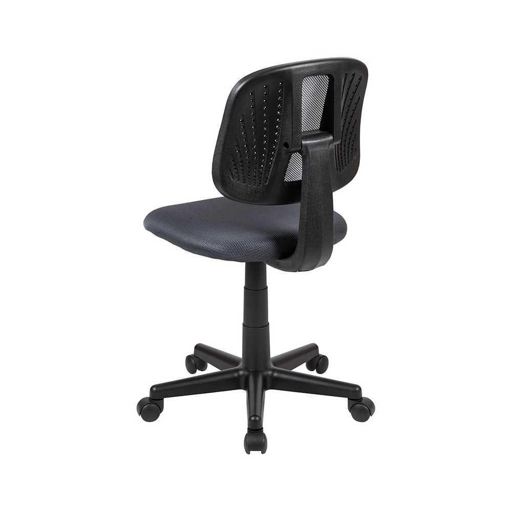 Flash Fundamentals Mid-Back Gray Mesh Swivel Task Office Chair with Pivot Back, BIFMA Certified