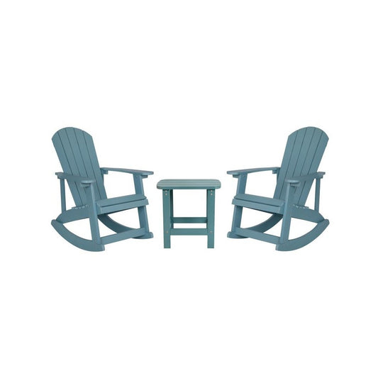 Flash Furniture 2PK Sea Foam Rockers & 1 Table JJ-C14705-2-T14001-SFM-GG