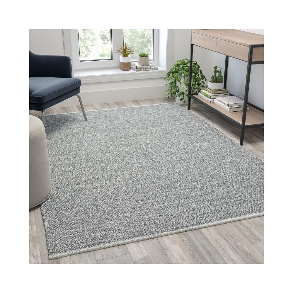 Flash Furniture Abbott 5'x7' Gray Handwoven Area Rug CI-20-9397-57-BL-GG