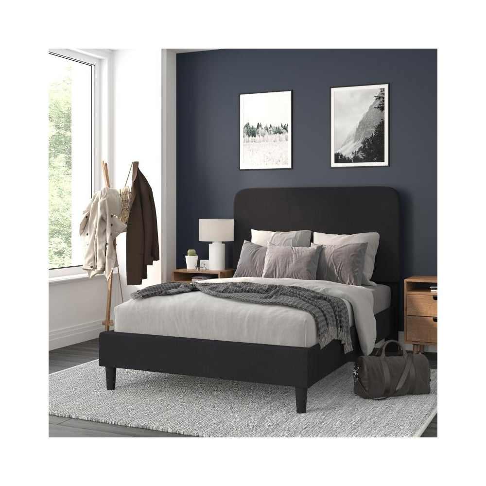 Flash Furniture Addison Black Full Size Platform Bed HG-3WPB21-F02-F-BK-GG