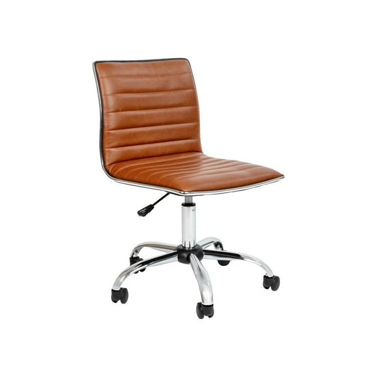 Flash Furniture Alan Brown Ribbed Task Office Chair DS-512B-BR-GG