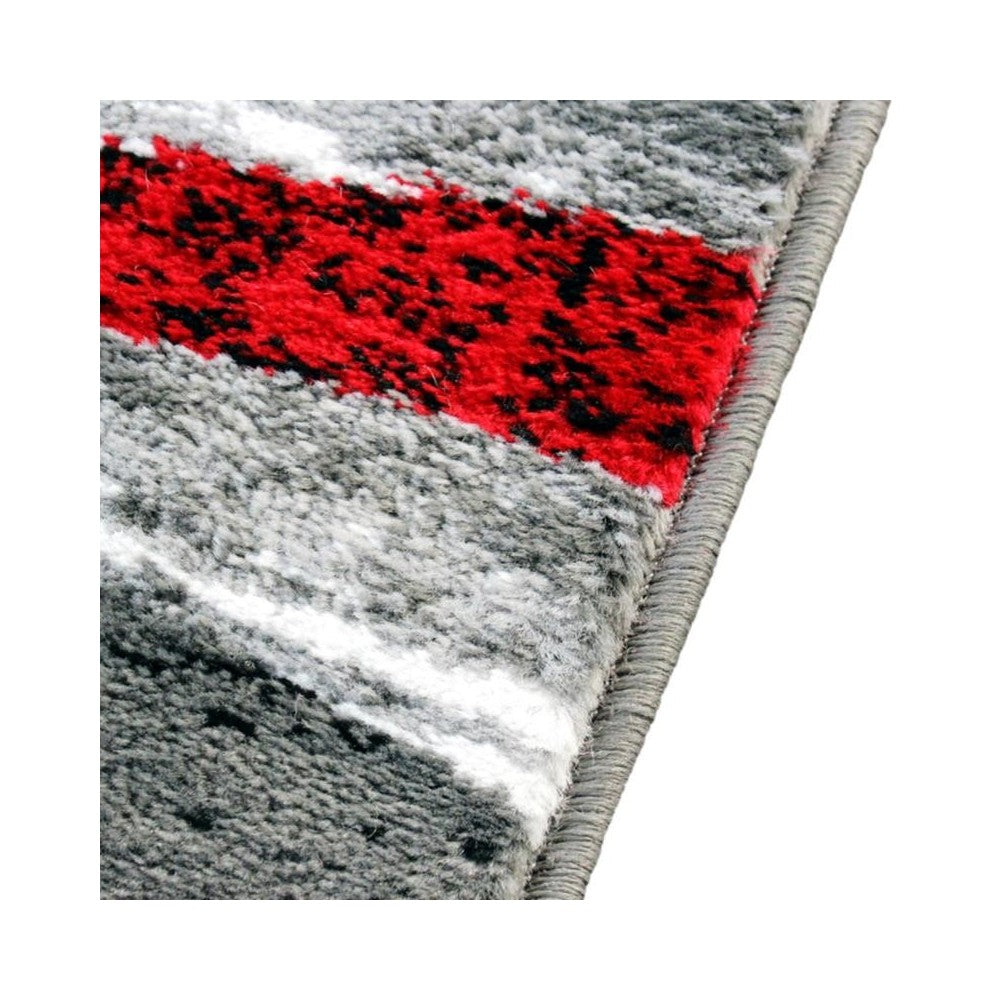 Flash Furniture Altum Collection Red 5' x 7' Waves Area Rug OKR-RG1107-57-RD-GG