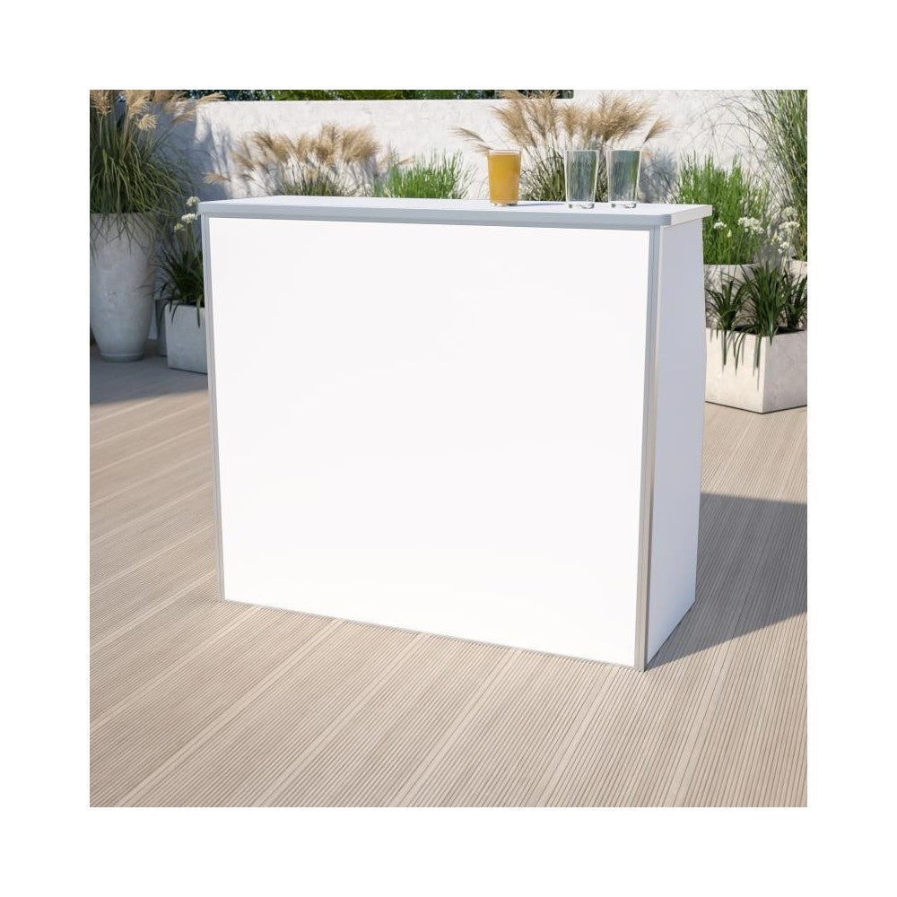 Flash Furniture Amara 4' White Foldable Bar XA-BAR-48-WH-GG