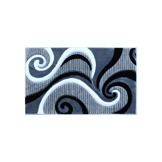 Flash Furniture Athos Collection 2x3 Gray Abstract Rug KP-RG952-23-GY-GG