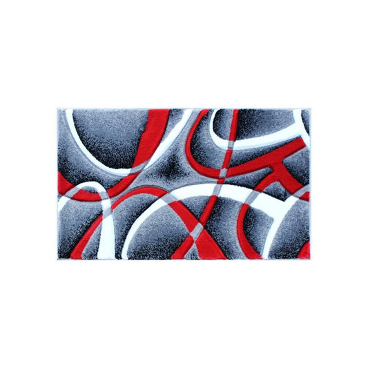 Flash Furniture Atlan Collection 2x3 Red Abstract Rug KP-RG951-23-RD-GG