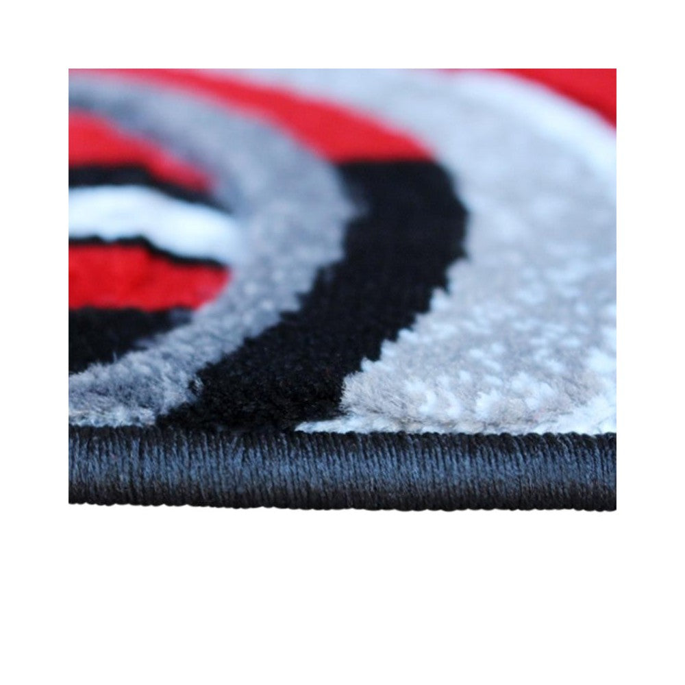 Flash Furniture Audra Collection 8x8 Red Geometric Rug KP-RG953-88-RD-GG