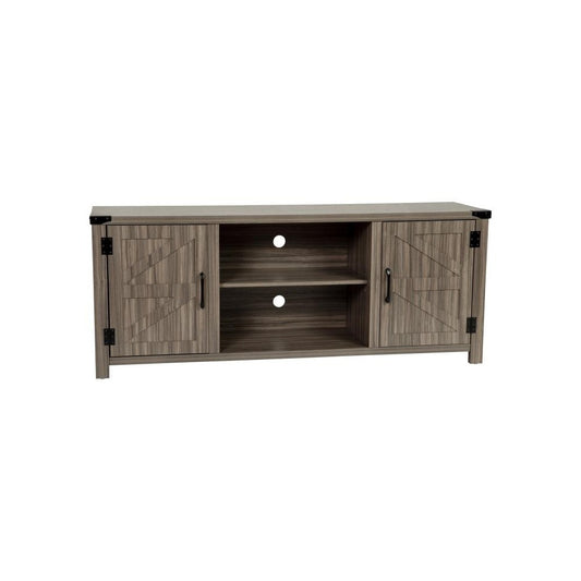 Flash Furniture Ayrith Gray Oak Barn Door TV Stand GC-MBLK67-GY-GG