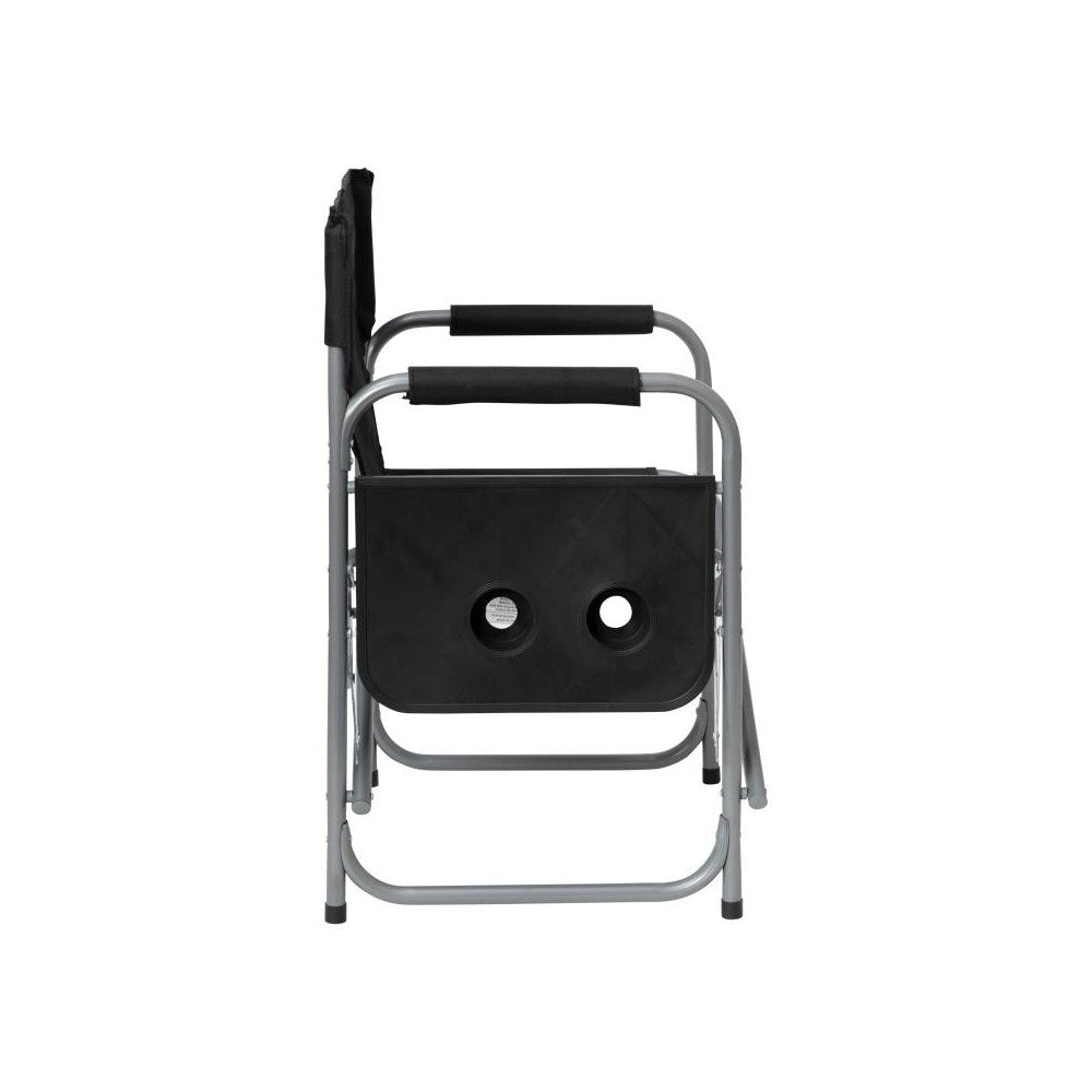 Flash Furniture Benjamin Black Folding Directors Chair JJ-CC305-BK-GG