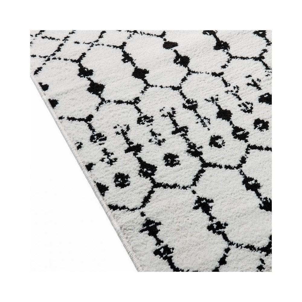 Flash Furniture Beth 5x7 Ivory & Black Area Rug RC-CR19-1330-57-WH-GG