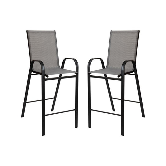 Flash Furniture Brazos 2 PackGray Patio Stools 2-JJ-092H-GR-GG