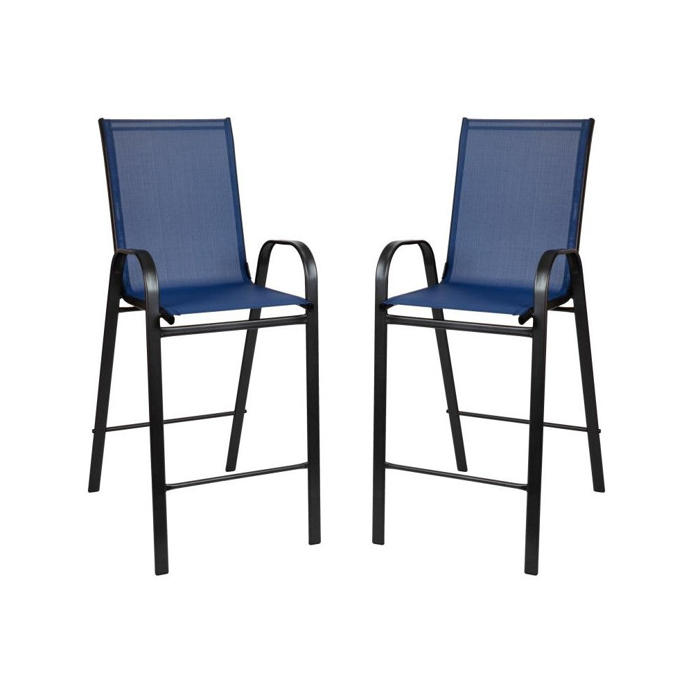 Flash Furniture Brazos 2 PackNavy Patio Stools 2-JJ-092H-NV-GG