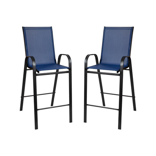 Flash Furniture Brazos 2 PackNavy Patio Stools 2-JJ-092H-NV-GG