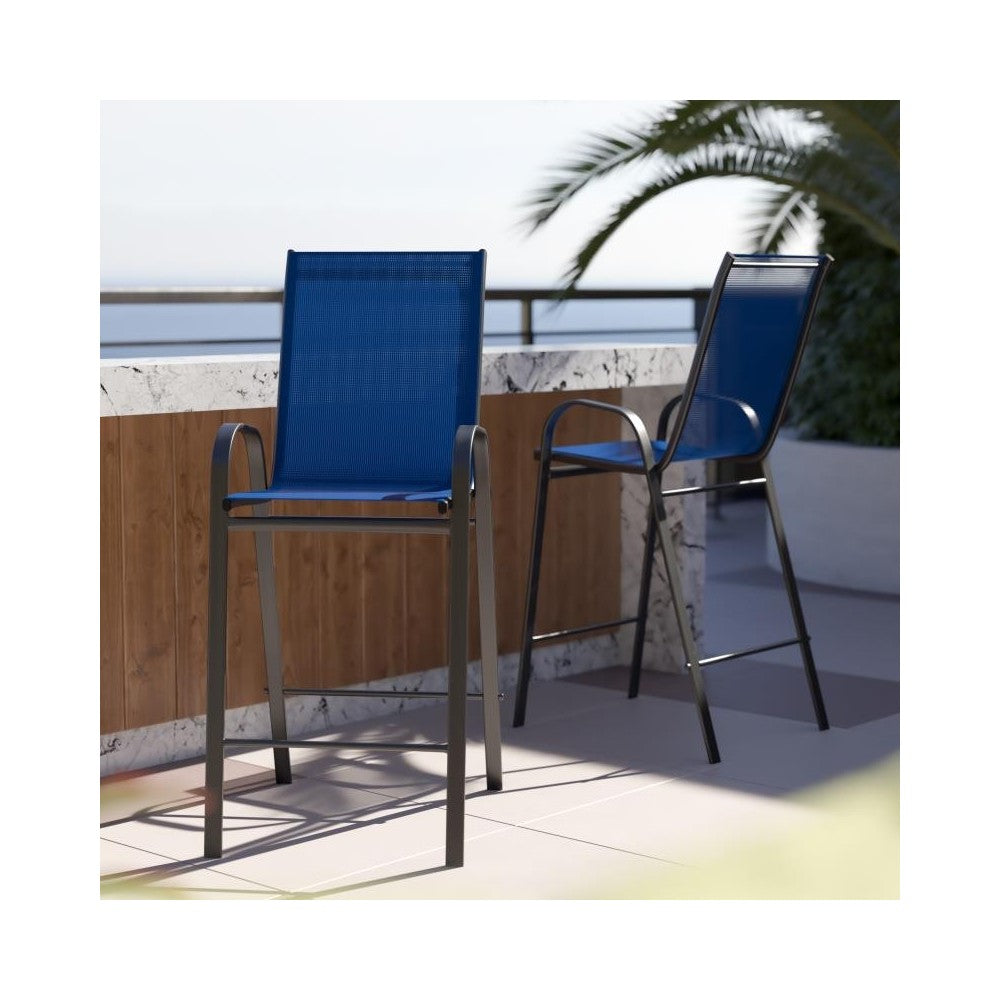 Flash Furniture Brazos 2 PackNavy Patio Stools 2-JJ-092H-NV-GG