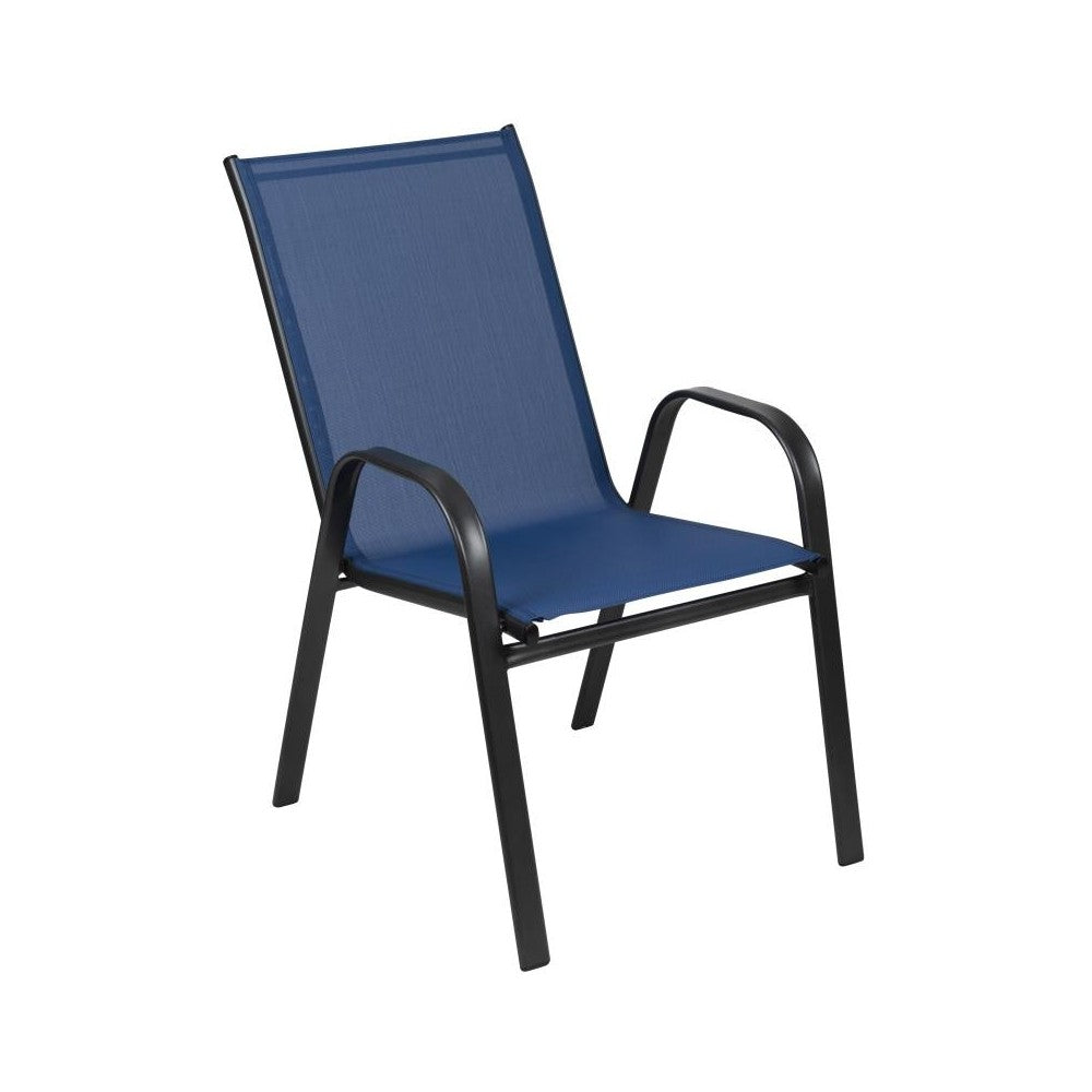 Flash Furniture Brazos 4PK Navy Patio Stack Chair 4-JJ-303C-NV-GG