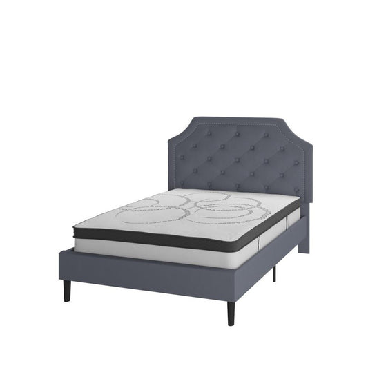 Flash Furniture Brighton Full Platform Bed Set-Gray SL-BM10-10-GG