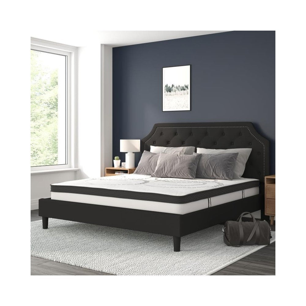 Flash Furniture Brighton King Platform Bed Set-Black SL-BM10-8-GG