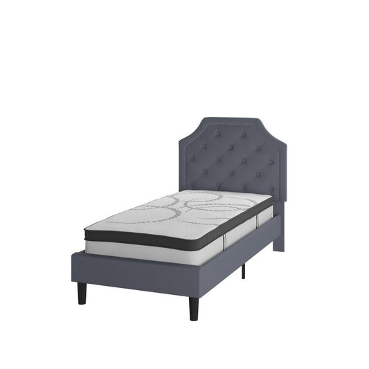 Flash Furniture Brighton Twin Platform Bed Set-Gray SL-BM10-9-GG