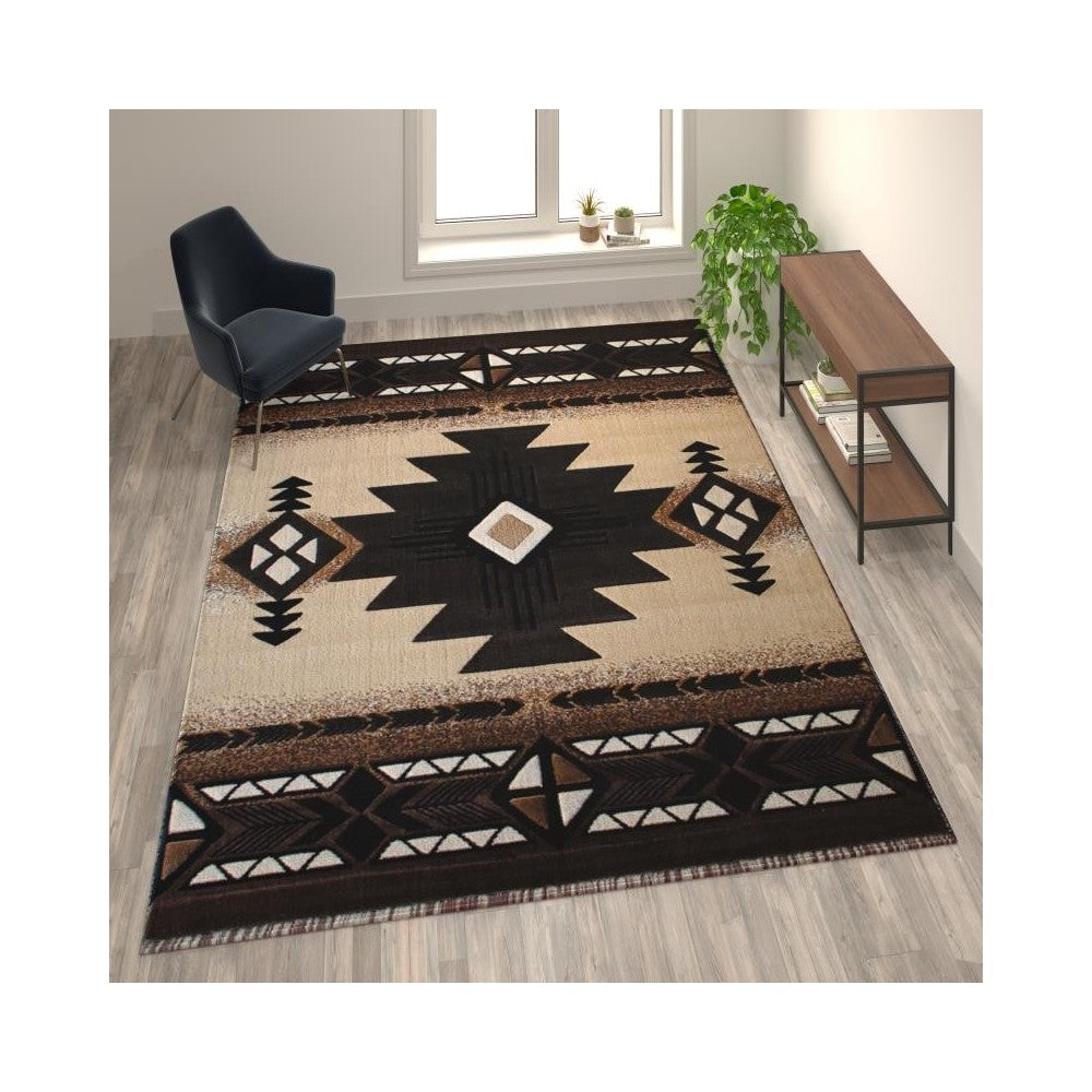Flash Furniture Brown Rug ACD-RGKGYH-810-BN-GG