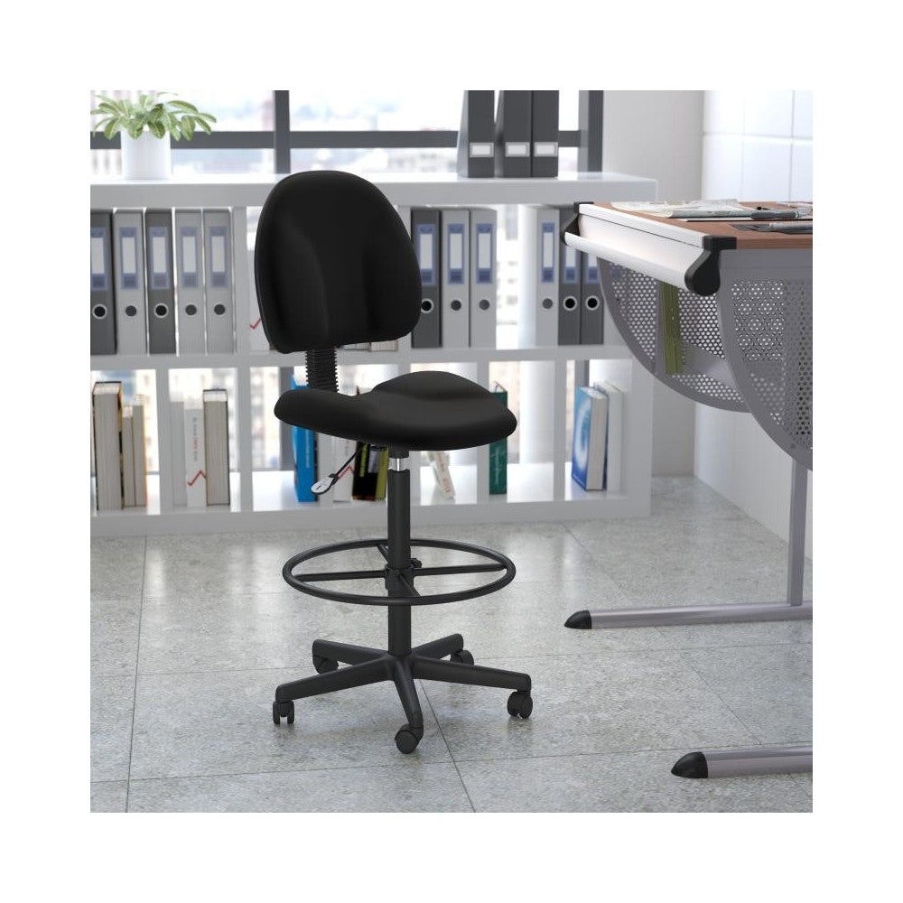 Flash Furniture Bruce Black Fabric Draft Chair BT-659-BLACK-GG