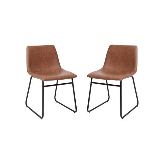 Flash Furniture Butler 2Pk 18" Lt Brown Dining Chair ET-ER18345-18-LB-BK-GG